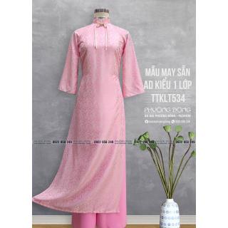 Áo Dài Phom Trẻ Gấm Lụa Phom Suông TTKLT534